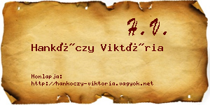 Hankóczy Viktória névjegykártya